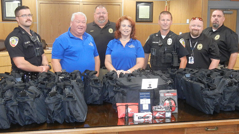 Bags filled with gear donated to Festus, Crystal City, Pevely police